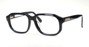 Original Rodenstock; große, schwarze Vintagebrille der 90er Jahre