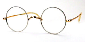 Runde Brille aus Golddoublé bicolor 19. Jahrhundert