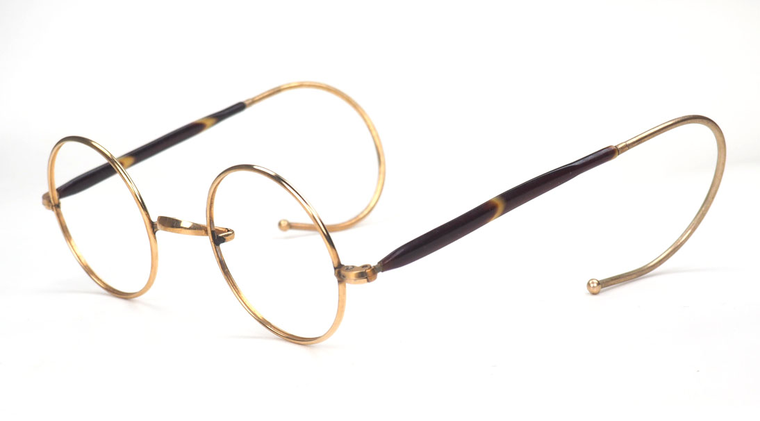 Runde Antikbrille 14 Karat Golddoublé aus den 30er Jahren – Bild 2