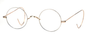 Runde Golddoublé Brille, bicolor und W-Steg