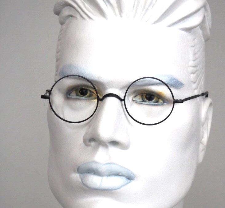 John Lennon Brille runde Form aus Metall mit W-Steg, K170040 schwarz – Bild 3
