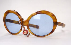 Große ovale Vintage-Sonnenbrille aus den 70er Jahren