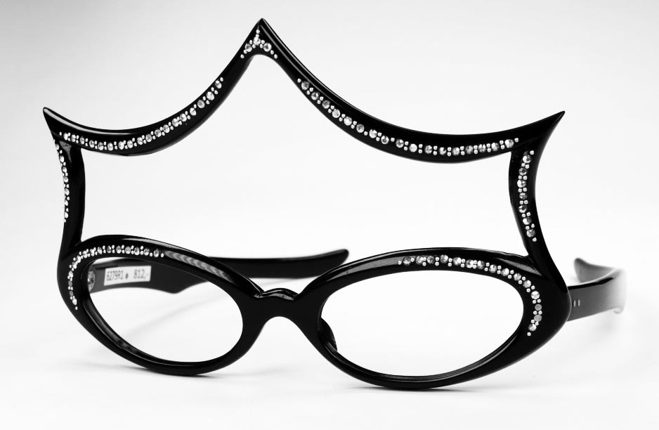 Hochzeitsbrille, Schmuckbrille, Prinzessinenbrille, Einzelstück mit Strass besetzt