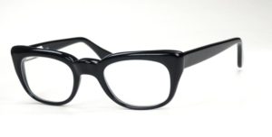 Schwarze Rockabilly Brille der 50er Jahre, noch fabrikneu