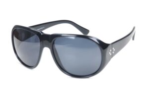 Rockabilly Vintage Sonnenbrille schwarz mit grauen Kunststoffgläsern 100% UV-Schutz