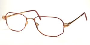 Silhouette Brille mit den Händen, original Vintage