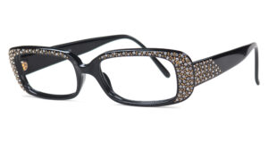 Schwarze Strassbrille der 90er Jahre, echt Vintage