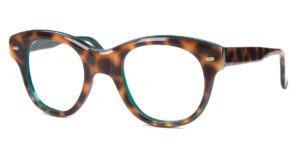 Große, einzigartige, echte Vintagebrille der 80er Jahre, zweifarbiges Sandwichmaterial