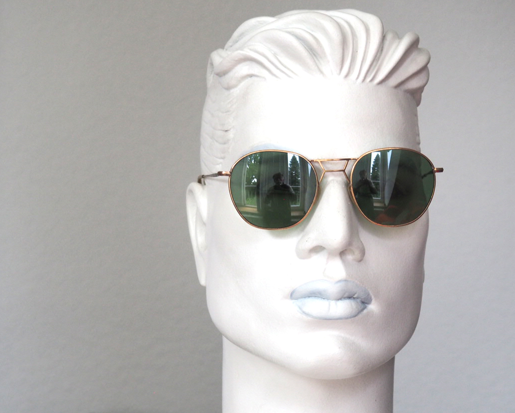 True Vintage-Sonnenbrille der 40er Jahre, mit grünen Gläsern, ungetragen – Bild 2