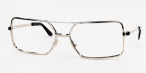 Vintagebrille groĂźe, breite und eckige Form, original aus den Siebziger Jahren, noch fabrikneu