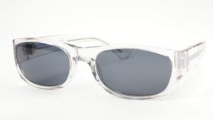 Rockabilly- Vintage- Sonnenbrille in crystal grauen Kunststoffgläsern 100% UV-Schutz