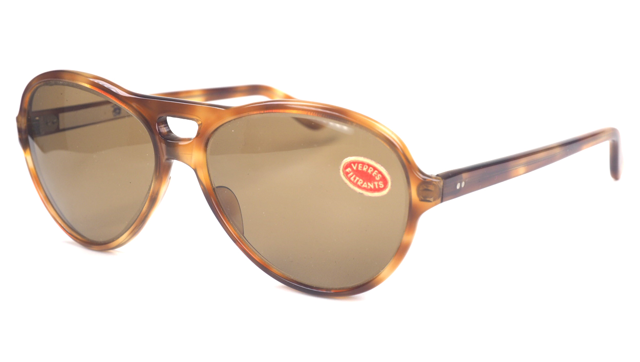 Sonnenbrille echt Vintage, 70er Jahre mit braunen Sonnengläsern – Bild 2