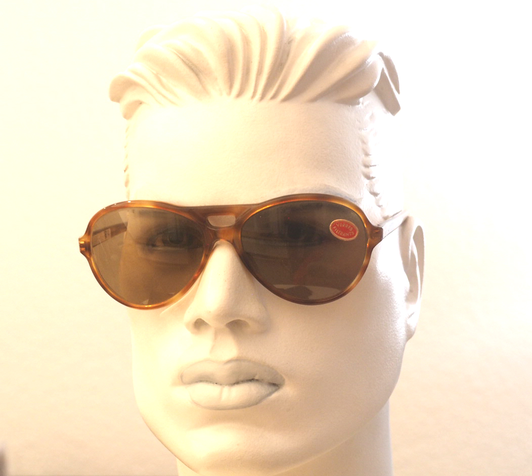 Sonnenbrille echt Vintage, 70er Jahre mit braunen Sonnengläsern – Bild 3