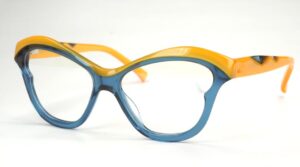 Echt ausgefallenene Vintage-Cateyebrille der 80er Jahre