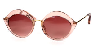 Rosarote Vintagebrille der 80er Jahre mit Metallbügeln und Metallsteg