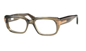 Rockabilly Brille der 50er Jahre, fabrikneu mit Golddekor