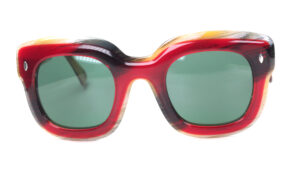 Große, echte Vintagebrille der 80er Jahre aus Schichtacetat