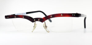 Vintagebrille der 80er Jahre, Schwebebalkenbrille unten randlos