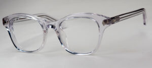 Große Vintage Cateyebrille, in wasserhell aus den 80er Jahren