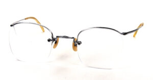 40er Jahre Vintagebrille, randlose Balkenbrille