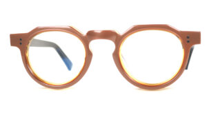 Vintagebrille Crown-Panto in hellbraun