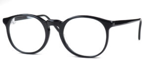 90er Jahre Vintagebrille Pantoform in schwarz, unisex