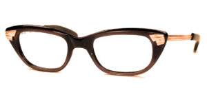60er Jahre Vintage- Cateyebrille mit Metallbügeln und Dekor, The Vintage Acetates from the 60s