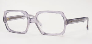 Schöne, eckige Vintagebrille der 70er Jahre in grautransparent