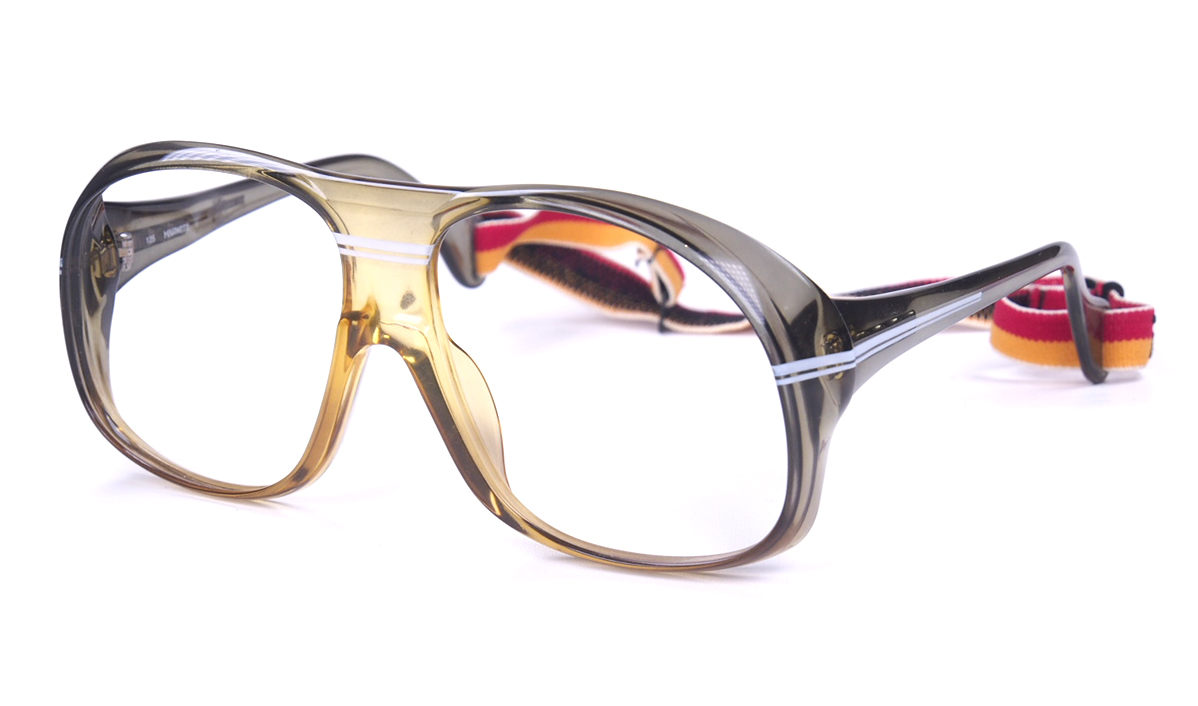 Große ZEISS Vintagebrille der 1970er Jahre, aus Optyl mit Halteband, fabrikneu – Bild 2