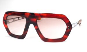 Große, breitrandige, echte Vintagebrille der Siebziger Jahre aus Frankreich