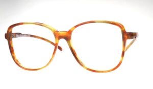 Große Vintagebrille der 90er Jahre aus schönem hellhavanna Baumwollacetat