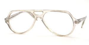 True Vintage Brillengestell mit Doppelsteg aus den 80er Jahren, wasserhell