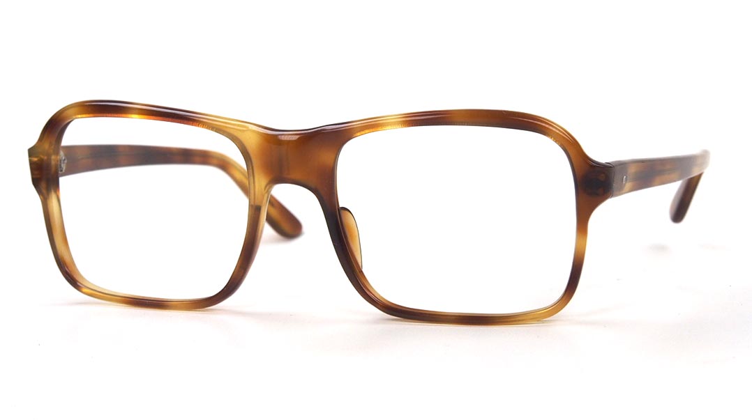70er Jahre echte Vintagebrille in hellhavanna, noch fabrikneu