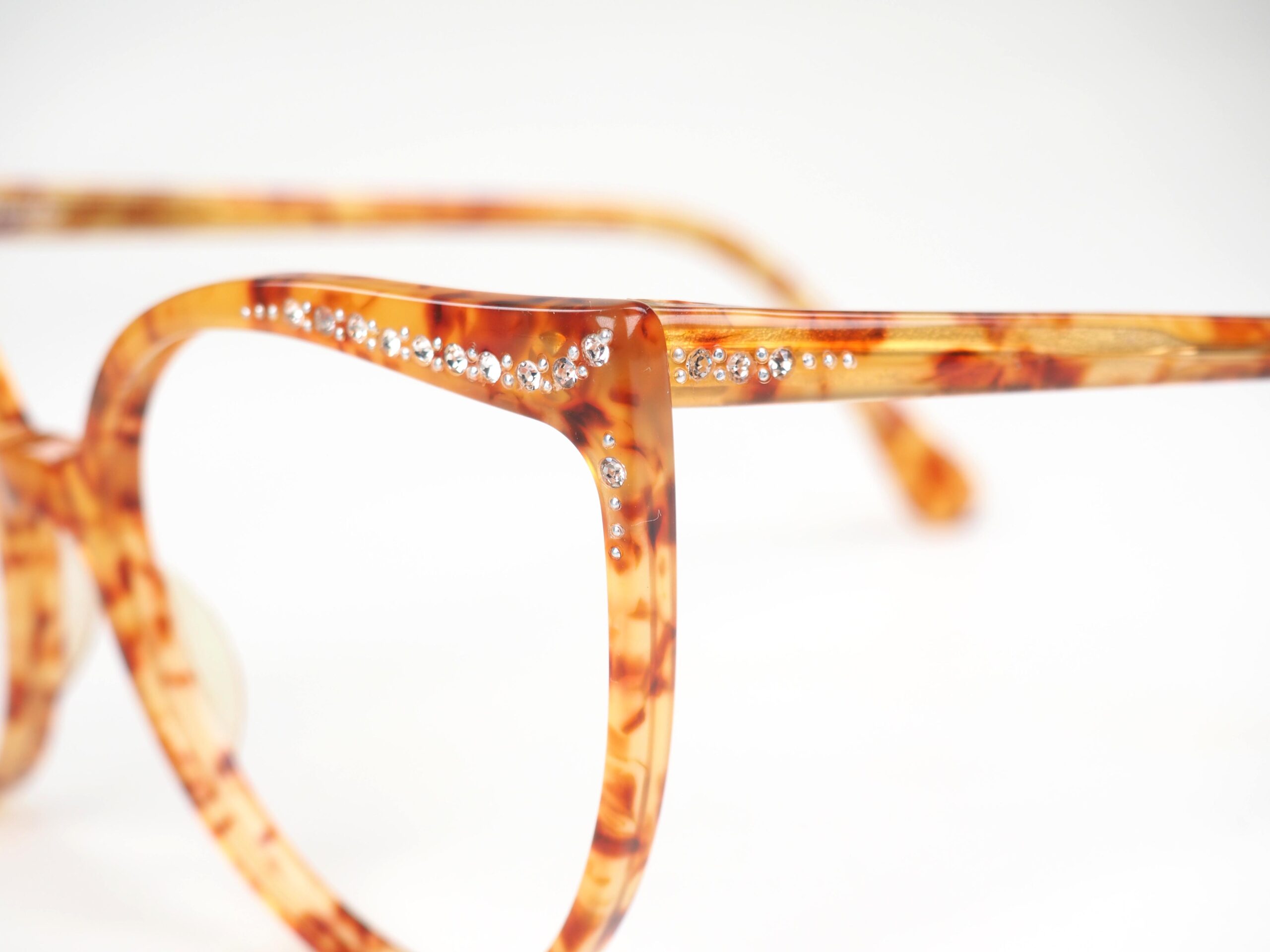 Strassbrille, Vintagebrille 70er Jahre, große Form mit Strasssteinchen, fabrikneu – Bild 3